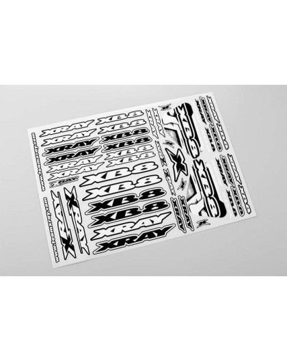 Autocollants XRAY XB8 Blanc - XRAY - 397359