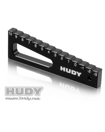 CHASSIS DROOP GAUGE -3 TO 10 MM FOR 1/8 CARS (20 MM) - 107711 - HUDY