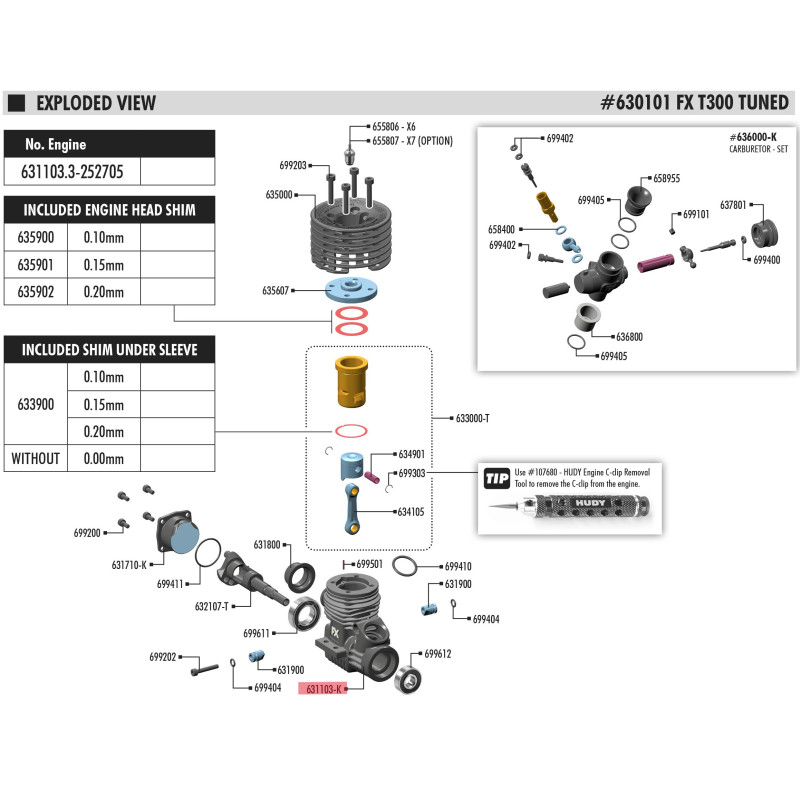T300 CRANKCASE - BLACK - FX - 631103-K