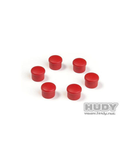 Bouchon de manche 18mm rouge (6) - HUDY - 195058-R