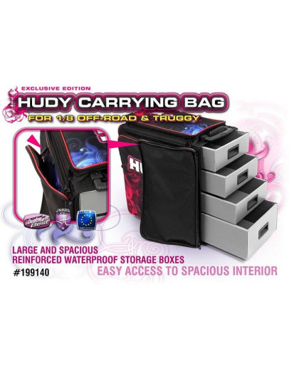HUDY 1/8 OFF-ROAD & TRUGGY CARRYING BAG + TOOL BAG - HUDY - 199140