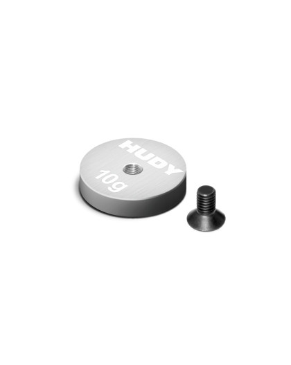 Lest d'équilibrage rond tungsten 15x3mm - 10g - HUDY - 293085 Lest d'équilibrage rond tungsten 15x3mm - 10g - HUDY - 293085