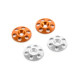 Rondelles Alu pour aileron Orange (2) - HUDY - 293561-O