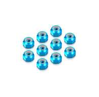 ALU NUT M4 - BLUE (10) - HUDY - 296540-B