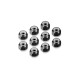 ALU NUT M4 - BLACK (10) - HUDY - 296540-K