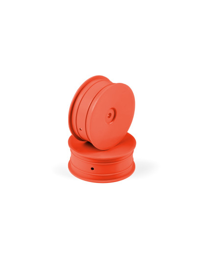 Jantes TT 1/10 avant 2WD - Orange (2) - HUDY - 803210-O