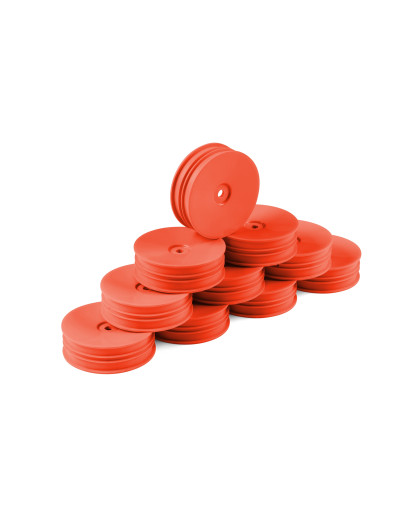 Jantes TT 1/10 avant étroite 2WD - Orange (10) - HUDY - 803221-O