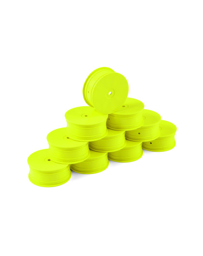 Jantes TT 1/10 avant 4WD - Jaune (10) - HUDY - 803231-Y