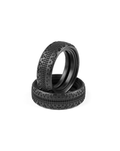 Pneus TT 1/10 avant 2WD Carpet - 101 (2) - HUDY - 812101