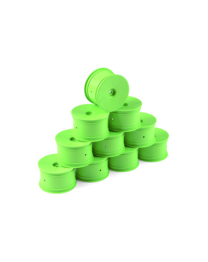 Jantes TT 1/10 arrière 2WD/4WD - Vert (10) - HUDY - 803241-G