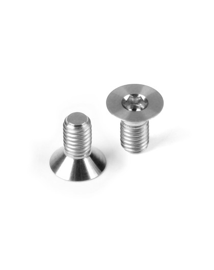 TITANIUM FLAT HEAD SCREW M3x6 (10) - HUDY - 903306-T