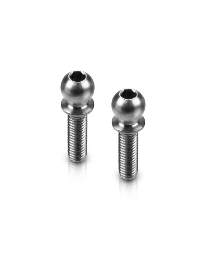Rotule titane fileté D4.9mm L10mm - 2mm Hex (2) - HUDY - 990010 Rotule titane fileté D4.9mm L10mm - 2mm Hex (2) - HUDY - 990010
