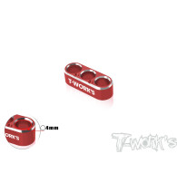 Alum. Wire Guide 3 Hole 4mm - Red - T-WORKS - EA-046-B4-R