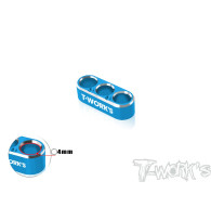 Alum. Wire Guide 3 Hole 4mm - Blue - T-WORKS - EA-046-B4-B