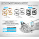 Ressorts hélicoïdale axe 4mm C 1.8-2.0 - Argent (2) - XRAY - 372187