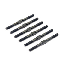 RC10B7 TITANIUM TURNBUCKLE SET (6PC) - BLACK - CENTRO - C0249BK