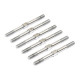 RC10B7 TITANIUM TURNBUCKLE SET (6PC) - SILVER - CENTRO - C0249S