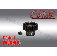 15t 1/8th Pinion 5mm Bore Mod 1 - OPTIMA - POCBE015