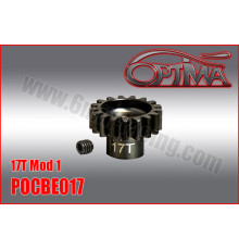 Pignon moteur acier 17 dents M1.0 - D5.0mm - OPTIMA - POCBE017