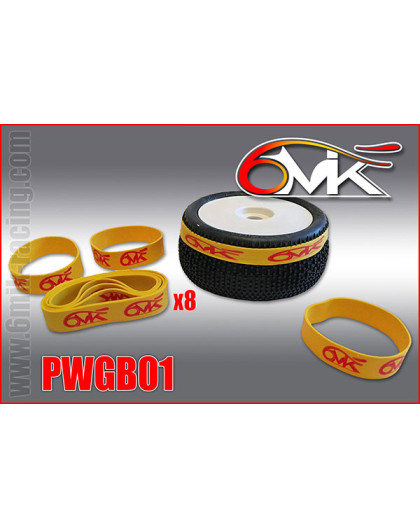 Elastiques de collage pour TT 1/10 et TT 1/8 (8) - 6MIK - PWGB01