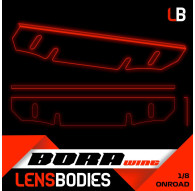 1/8 ONROAD BODY STIFFENER BORA + WING - HOT RACE