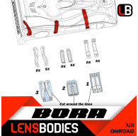 1/8 ONROAD BODY STIFFENER BORA - HOT RACE