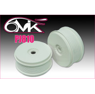 Wheels 1/8 Buggy Mega white (2) - 6MIK - PJ810