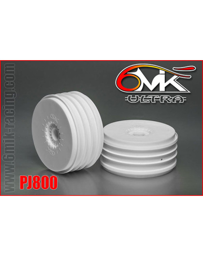 Wheels 1/8 Buggy Ultra white (2) - 6MIK - PJ800