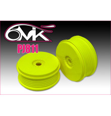 Jantes TT 1/8 Mega jaunes (2) - 6MIK - PJ811