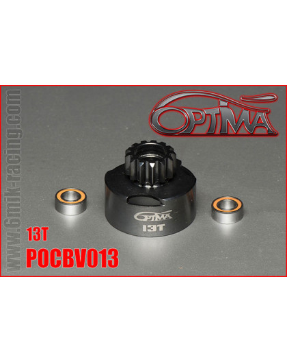 13t Vented Clutch Bell + 2pcs 5x10 Bearing - OPTIMA - POCBV013