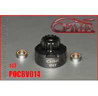 14t Vented Clutch Bell 5x10 + 2pcs Bearing - OPTIMA - POCBV014
