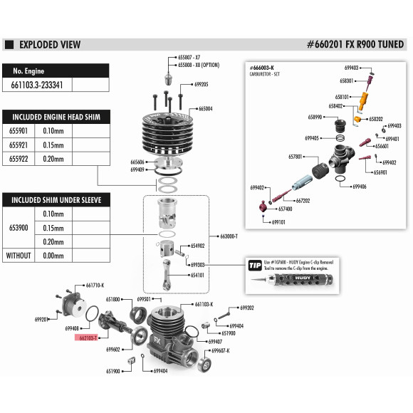 TUNED CRANKSHAFT 2 DOTS - FX - 662103-T