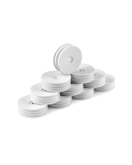 Jantes TT 1/10 avant étroite 2WD - Blanc (10) - HUDY - 803221