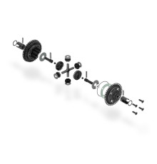 X4 BB GEAR DIFFERENTIAL FOR UNI BULKHEADS - SET - XRAY - 304903