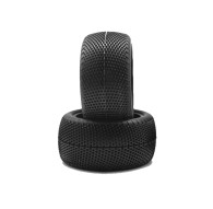 PAIR OF 1/10 TYRES V2 CARPET 4WD/2WD REAR SOFT/MEDIUM - HOT RACE