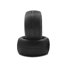 PAIR OF 1/10 TYRES V2 CARPET 4WD/2WD REAR MEDIUM - HOT RACE