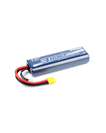 LiPo 3100 2S 50C Stickpack Hardcase - XT60 Plug - NOSRAM - 999301XT60