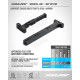 CHASSIS BRACE FRONT & REAR - NARROW - GRAPHITE - XRAY - 361287-G