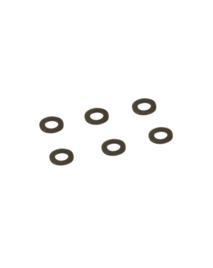 BLACK M3 FLAT WASHER 5.75mm x 0.5mm (6) - CENTRO - C0635-1