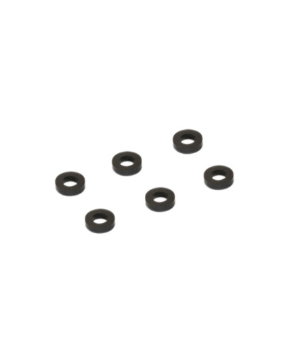 BLACK M3 FLAT WASHER 5.75mm x 1.5mm (6) - CENTRO - C0635-3