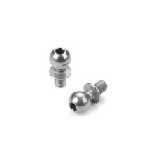 STEEL BALL END 5.4MM THREAD 4MM - NICKEL COATED (2) - XRAY - 362654