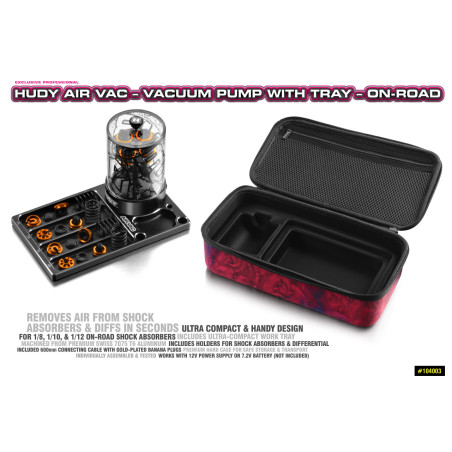 Vacuum Pump With Tray - On-Road 1/8, 1/10, 1/12 - HUDY - 104003