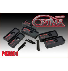 Réhausses d'aileron Xray XB8 (3-6-9mm) - OPTIMA - POX801