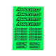 Stickers Associated Vert Fluo sur format A5 - AIGOIN RACING - AR3011