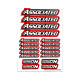 Stickers Associated Rouge sur format A5 - AIGOIN RACING - AR3014