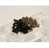 X4 2026 Titan/Alloy Hex Screw Set 121pcs Black - HIRO SEIKO - 38079