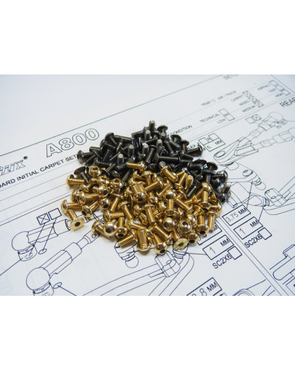 Kit de visserie titane/alu hexagonale A800 - HIRO SEIKO - 48052