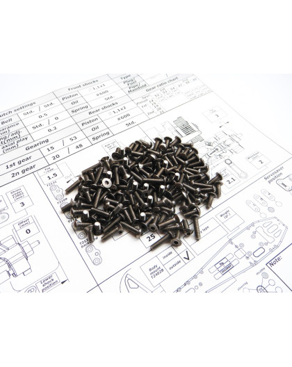  MTX-6R PRO Titanium Hex Socket Screw Set - 48089 - HIRO SEIKO