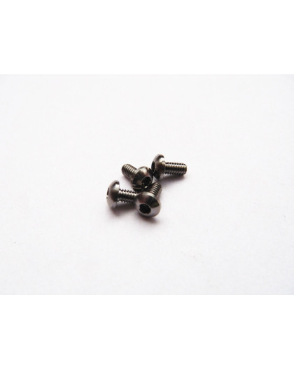  Titanium Hex Socket Button Head Screw M2x4 (4) - 48108 - HIRO SEIKO