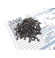  RC10 B64D 2017 Titanium Hex Socket Screw Set - 48153 - HIRO SEIKO